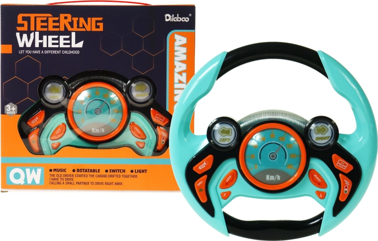 Children's interactive battery-powered steering wheel