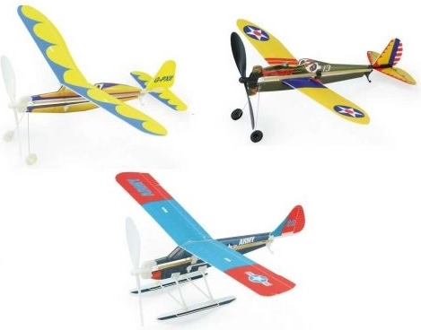 Vilac konstrukcijska igračka aviona s propelerom na navijanje, plava