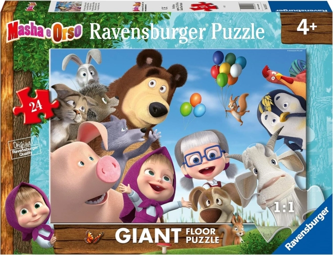 Ravensburger ogromne podne puzzle Maša i Medvjed (24 dijela)