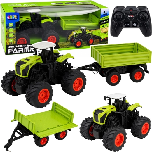 Daljinski upravljani traktor s kiper prikolicom 1:16