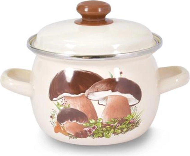 Emajlirani lonac s poklopcem TORO 2,5 l – gljive