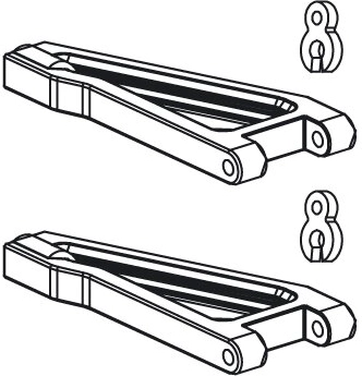 Upper front suspension arm for Tiger, left/right - 1 piece