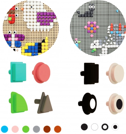 Masterkidz geometrijski elementi za STEM ploču – 256 kom