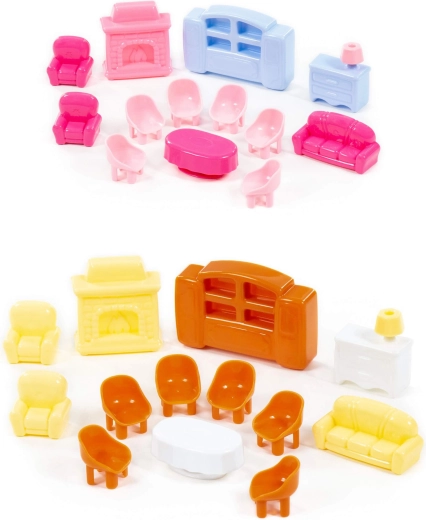 Children’s dollhouse furniture – 13-piece set