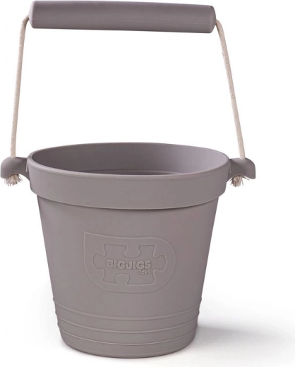 Silikonska plažna kanta tamnosiva BIGJIGS TOYS