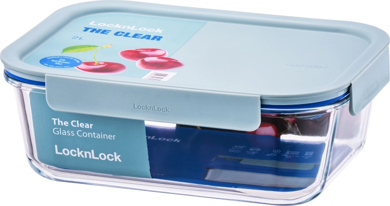 Staklenka od borosilikatnog stakla 2 l mint