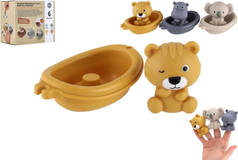 Gumene brodice za kadu sa životinjama, set