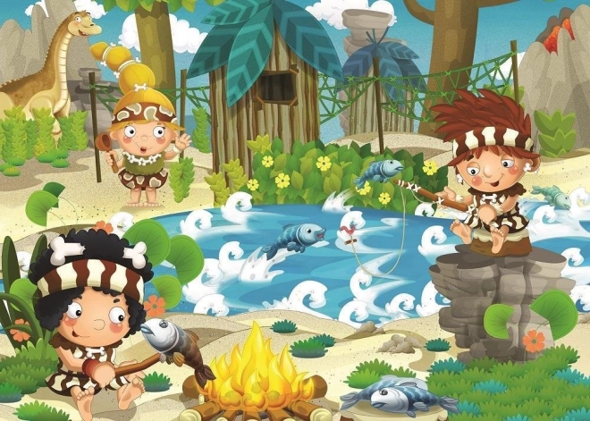 Puzzle Prahistorijski piknik - 100 dijelova