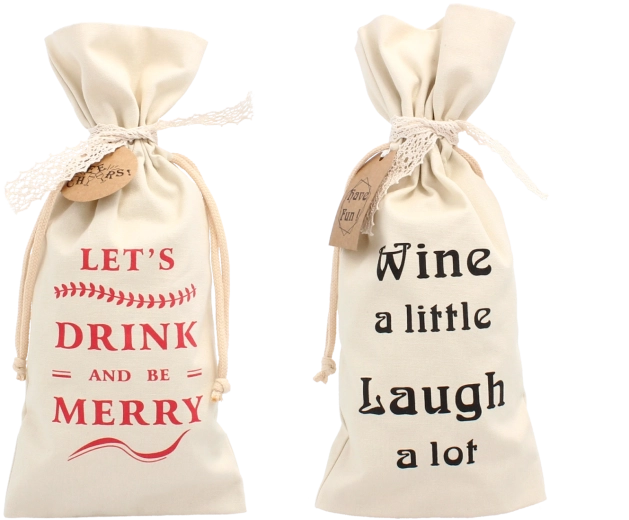 Kremasta poklon vrećica za bocu 15 × 35 cm sa zateznom vrpcom (pakiranje 20 kom)