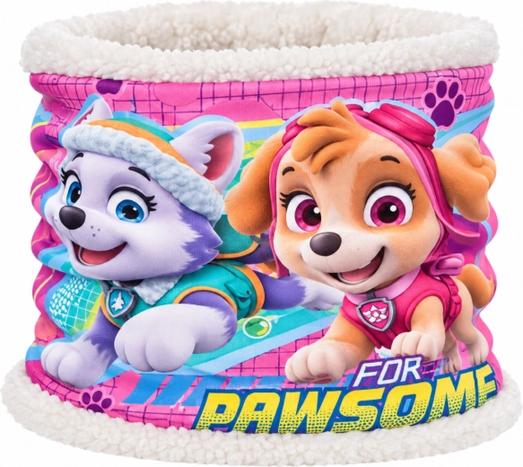 Children's neck warmer Paw Patrol Skye and Everest white