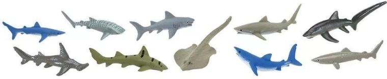 Safari Ltd. Sharks – set of 48 figurines
