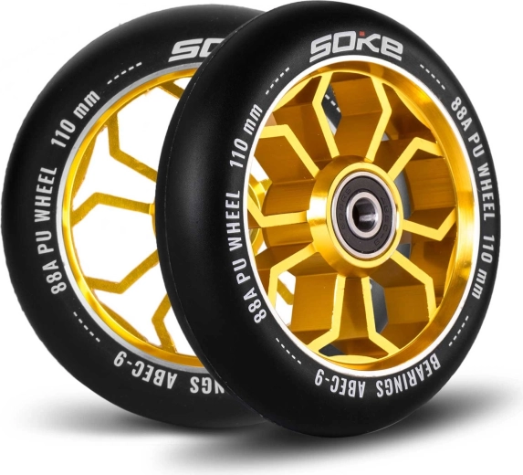 Soke kotačići za romobil 110 mm zlatni 2 kom