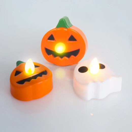 Halloween LED tea lights – 3 pieces