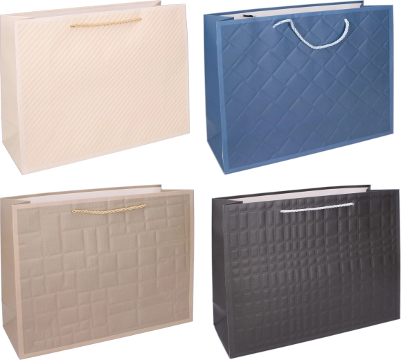 Poklon-vrećica S s reljefnom teksturom 17,7 × 23 × 10 cm