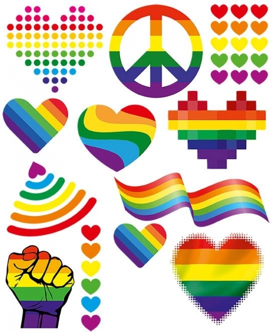 Veliki list s duginim termonaljepnicama