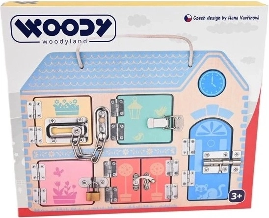 WOODYLAND Educational Busy Board with Locks