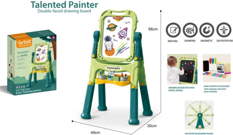 Umjetnička dvostrana ploča 48 dijelova zelena