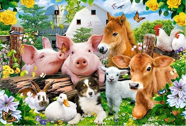 Dječje maxi puzzle – FARM FRIENDS, 40 dijelova, CASTORLAND