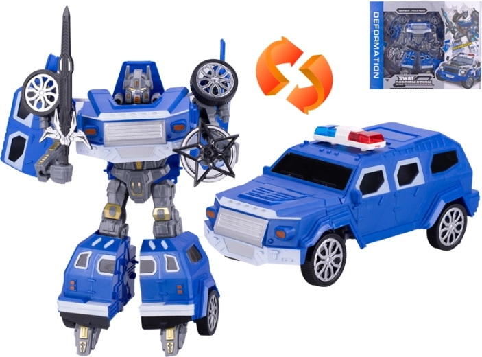 Policijski auto koji se transformira u robota 31 cm