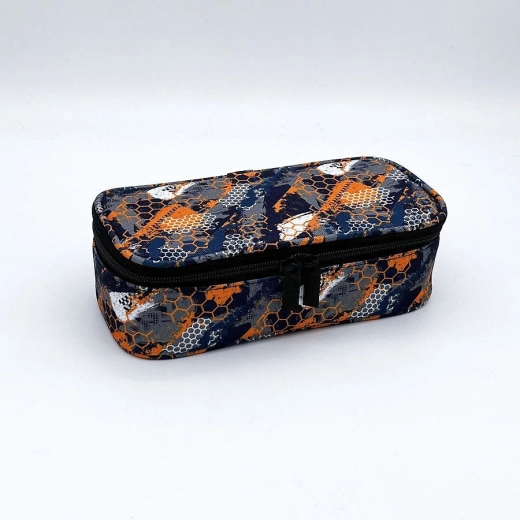 Školska etui torbica s preklopom CONCORDE Abstract, narančasta