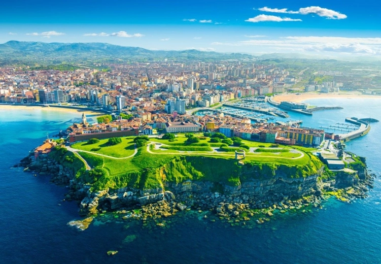 Puzzle Pogled na Gijón u Španjolskoj 1000 dijelova