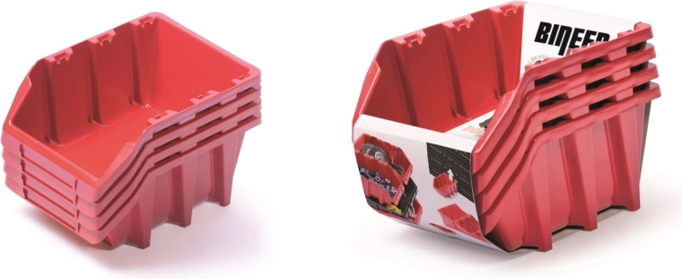 Set spremnika BINEER Long, 4 kom, crvena