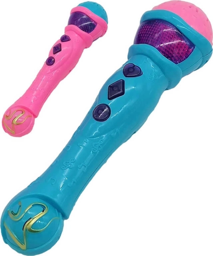 Adar children's microphone with light and sound 23 cm (2 colors) - 1 piece