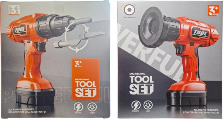 Dječja električna bušilica i brusilica 2u1 – set alata na baterije