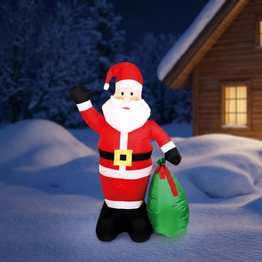 Inflatable Santa Claus with LED Lighting, 180 cm