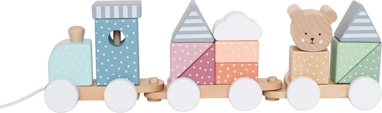 Jabadabado wooden pull-along train with bear blocks