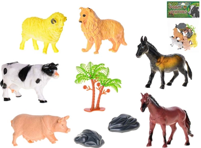 Set farmarskih životinja 8–10 cm, 6 kom s dodacima