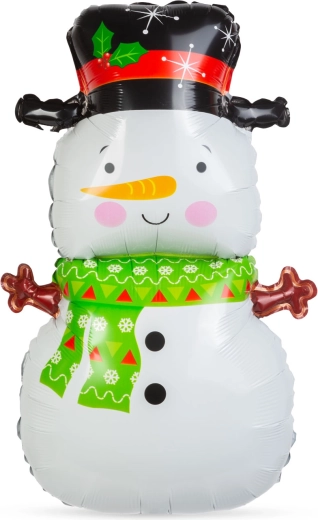 Christmas Foil Snowman Balloon 81 × 49 cm