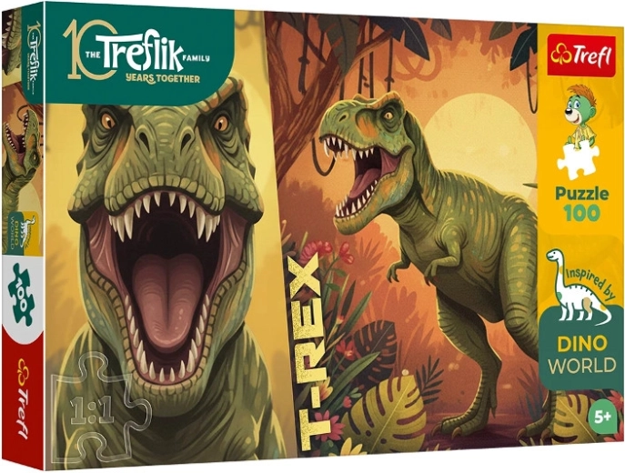 Trefl puzzle Inspired by Dino World – T-Rex Obitelj Treflików 100 dijelova