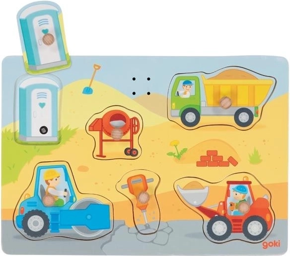 GOKI drvena zvučna slagalica – gradilište