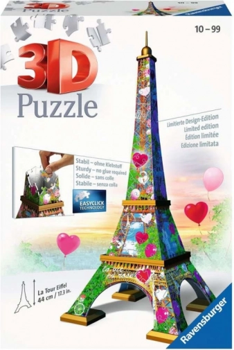 Puzzle 216 dijelova 3D Eiffelov toranj Love Edition