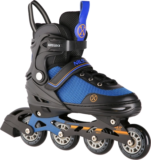 2-in-1 Inline and Ice Skates NILS Extreme NH18188A, Black-Orange – S (29-33)