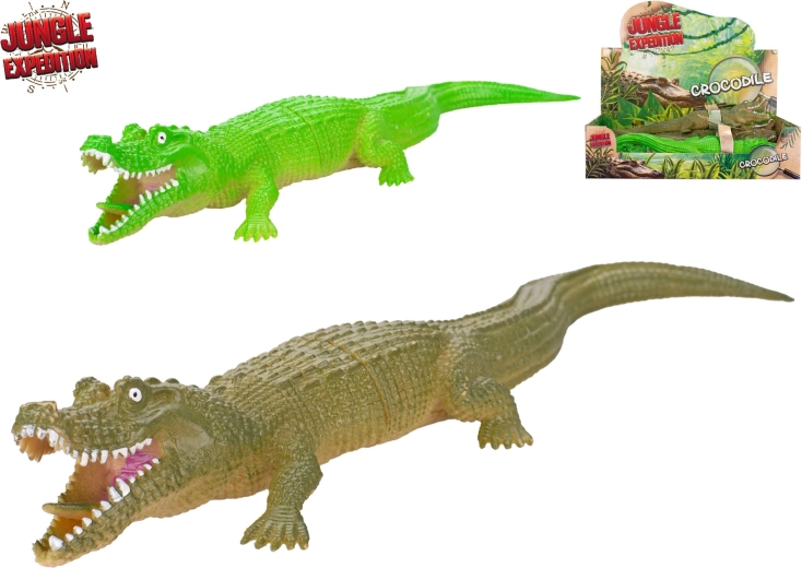 Jungle Expedition krokodil 28 cm – realistična plastična figurica za djecu