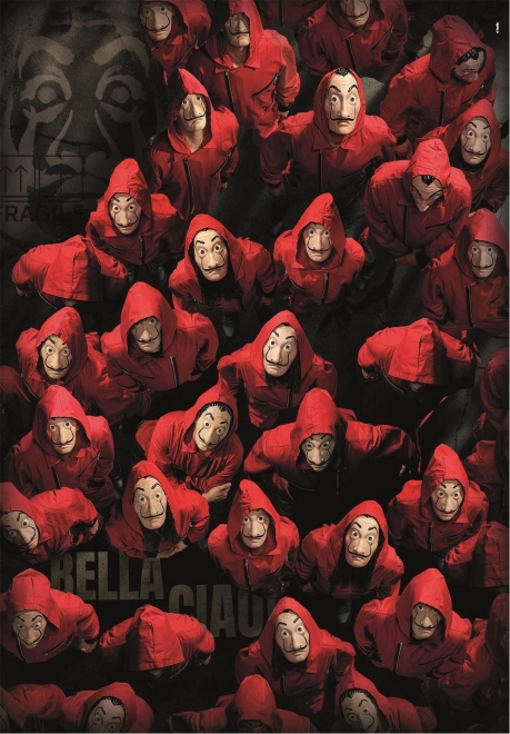 Puzzle 1000 dijelova Kuća od papira Netflix