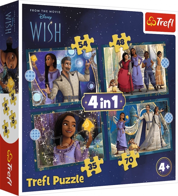Puzzle 4u1 DISNEY Wish – ispunjene želje