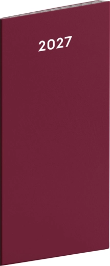 Notique džepni planer vinskocrveni 2027 mjesečni 8 × 18 cm