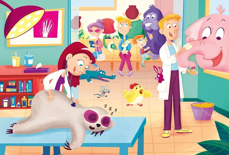 CLEMENTONI Puzzle Kod veterinara MAXI 60 dijelova