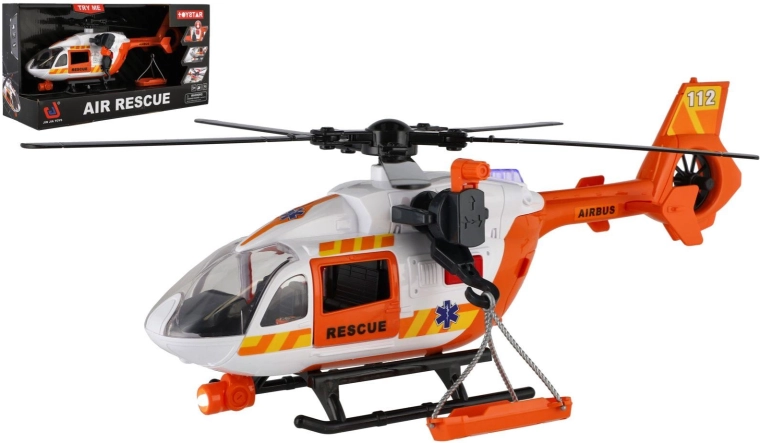Spasilački helikopter na baterije sa svjetlom, zvukom i vitlom 32 cm