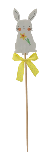 Uskršni ukrasni štapić zeko 4 × 7,5 cm – set 12 kom, mix 2 uzorka