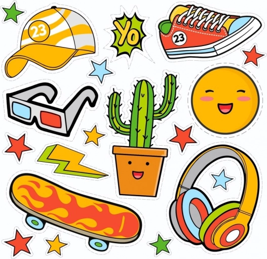 Naljepnice za peglanje YO – mali arak s ljetnim motivima