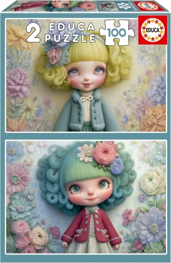 Educa puzzle Cvjetne djevojke 2×100 dijelova