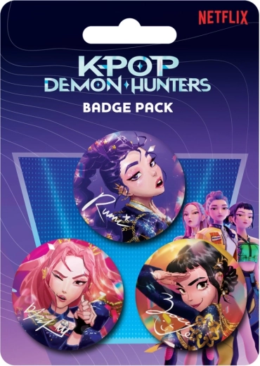 Set K-pop Demon Hunters bedževa – 3 komada