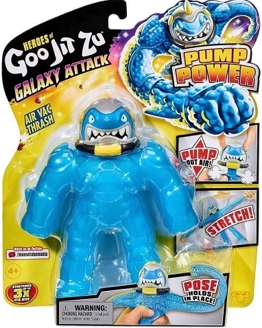 Rastezljiva figura Goo Jit Zu Galaxy Attack Air Vac Thrash s pumpom