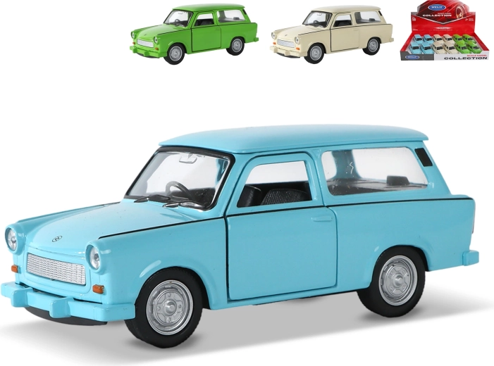 Metal Trabant 601 Universal Toy Car with Pull-Back Action, 12 cm, Welly