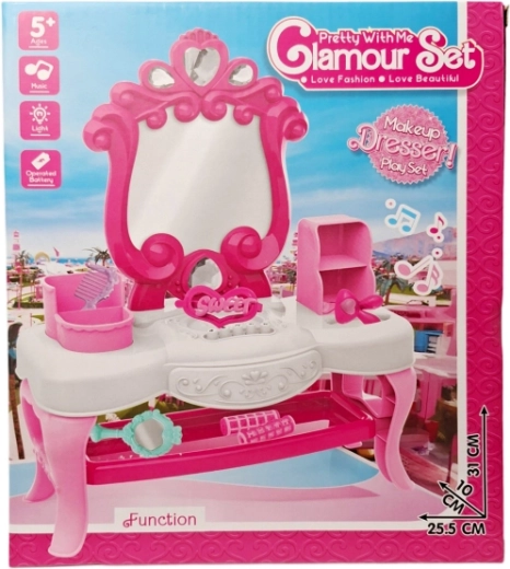 Dječja toaletnica s dodacima i ogledalom