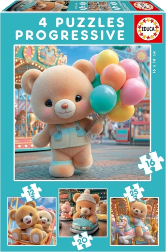 Educa puzzle Medvjedić 4u1 – dječje progresivne puzzle (12, 16, 20, 25 dijelova)